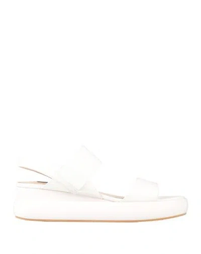 Luciano Barachini Woman Sandals Off White Size 7 Leather