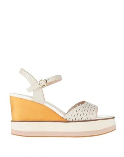 Luciano Barachini Woman Sandals Off White Size 8 Soft Leather