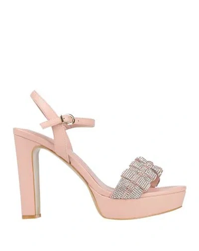 Luciano Barachini Woman Sandals Pink Size 6 Leather