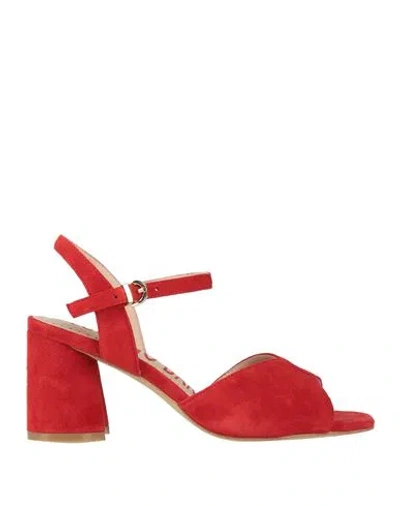 Luciano Barachini Woman Sandals Red Size 5 Leather