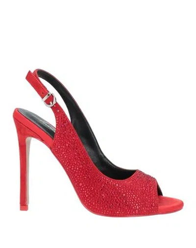 Luciano Barachini Woman Sandals Red Size 7 Leather In Multi