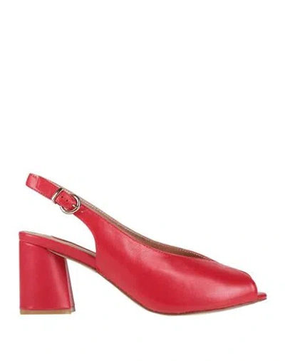 Luciano Barachini Woman Sandals Red Size 8 Leather