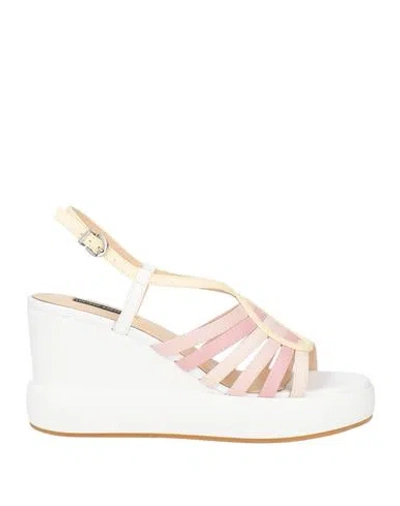 Luciano Barachini Woman Sandals White Size 10 Synthetic Material