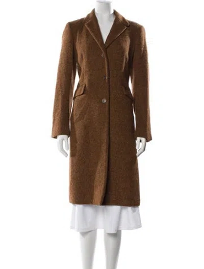 Pre-owned Luciano Barbera Alpaca Faux Fur Coat In Brown