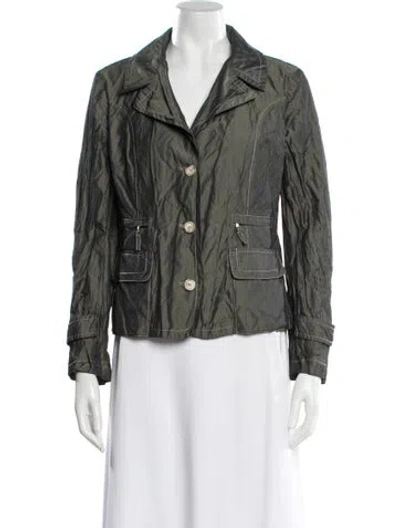 Pre-owned Luciano Barbera Biker Jacket In Green