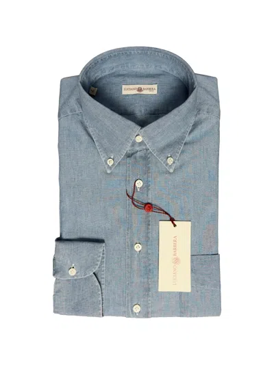 Luciano Barbera Blue Shirt In Multi