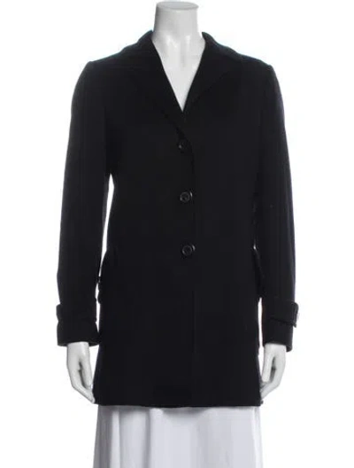 Pre-owned Luciano Barbera Cashmere Coat In Black