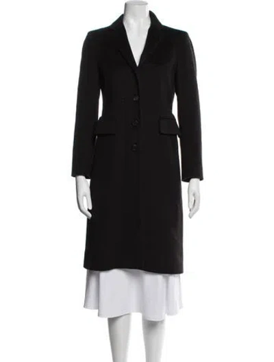 Pre-owned Luciano Barbera Cashmere Coat In Black
