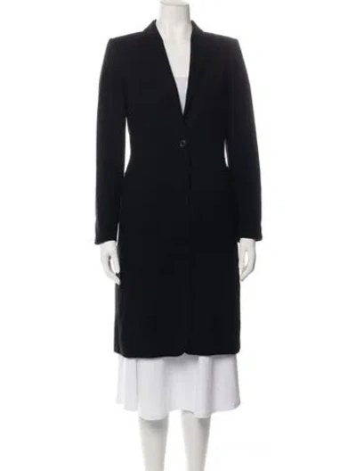 Pre-owned Luciano Barbera Cashmere Coat In Black