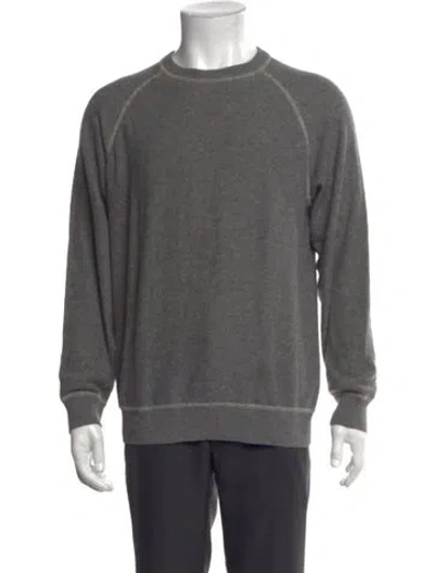 Pre-owned Luciano Barbera Cashmere Crew Neck Pullover In Grey