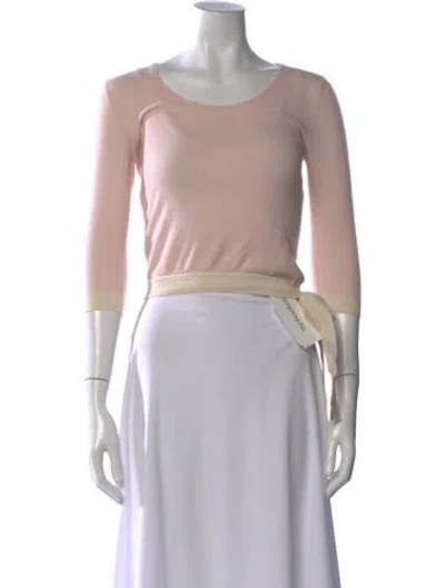 Pre-owned Luciano Barbera Cashmere Scoop Neck Sweater In Pink