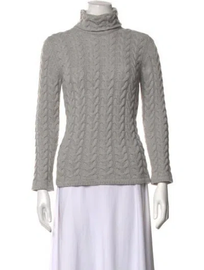 Pre-owned Luciano Barbera Cashmere Turtleneck Sweater In Grey