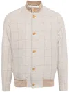 Luciano Barbera Check-pattern Bomber Jacket
