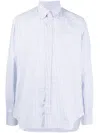 Luciano Barbera Check-print Button-down Shirt In Blue