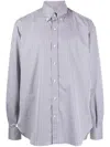 Luciano Barbera Check-print Cotton Shirt In White