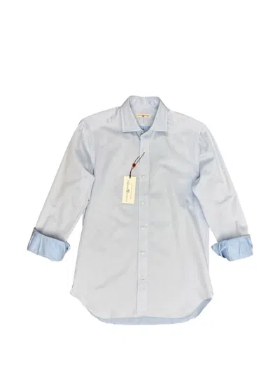 Luciano Barbera Cotton Shirt In Blue