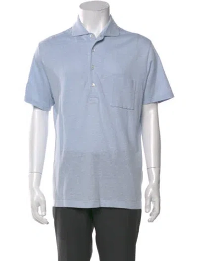 Pre-owned Luciano Barbera Crew Neck Short Sleeve Polo Shirt In Blue
