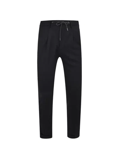 Luciano Barbera Drawstring Pleated Trousers In Black