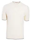 Luciano Barbera Knitted T-shirt In Neutral