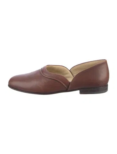 Pre-owned Luciano Barbera Leather Loafers In Brown