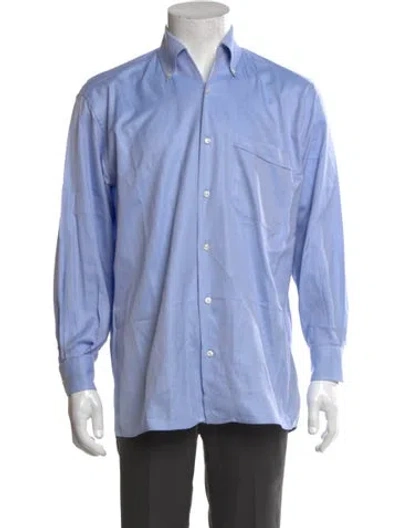 Pre-owned Luciano Barbera Long Sleeve Dress Shirt In Blue