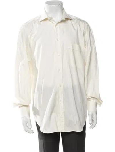 Pre-owned Luciano Barbera Long Sleeve Dress Shirt In Yellow