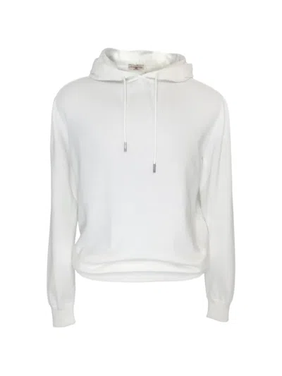 Luciano Barbera Long-sleeve Hoodie In White