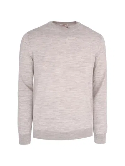 Luciano Barbera Marl-effect Wool Sweater In Neutral