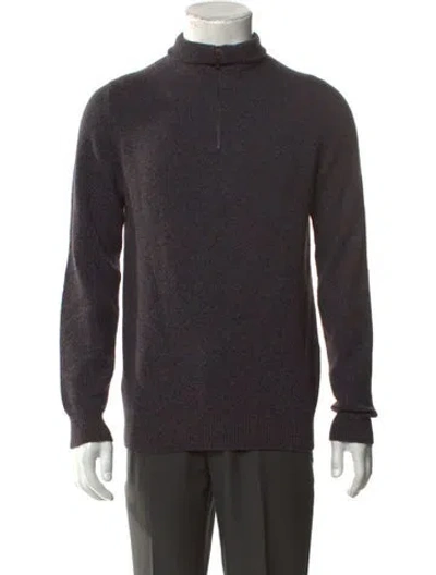 Pre-owned Luciano Barbera Mock Neck Long Sleeve Pullover In Brown