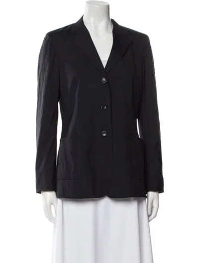 Pre-owned Luciano Barbera Mohair Blazer In Blue