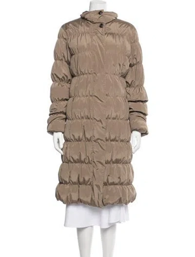 Pre-owned Luciano Barbera Nylon Down Coat In Neutrals