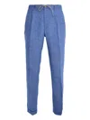 Luciano Barbera Pleated Drawstring Trousers In Blue