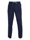 Luciano Barbera Pleated Drawstring Trousers In Black