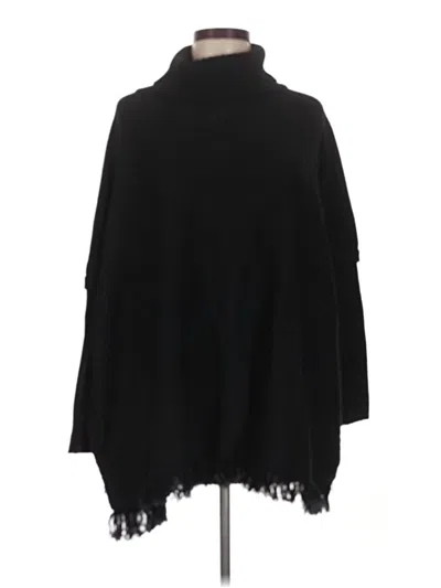 Pre-owned Luciano Barbera Poncho In Black