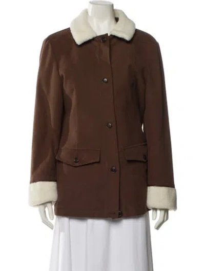 Pre-owned Luciano Barbera Poncho In Brown