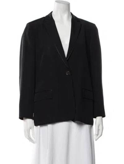 Pre-owned Luciano Barbera Silk Blazer In Black