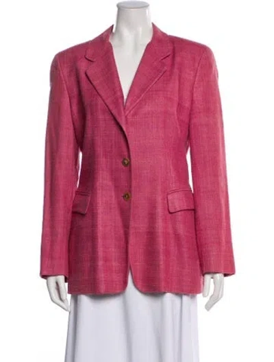 Pre-owned Luciano Barbera Silk Blazer In Pink