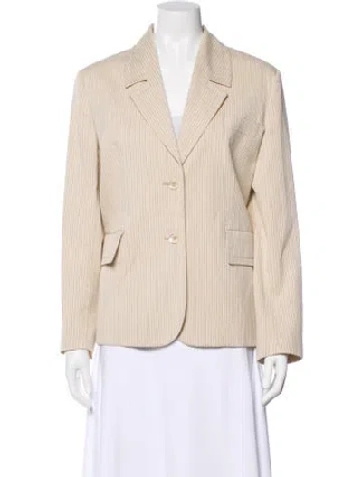 Pre-owned Luciano Barbera Striped Blazer In Neutral
