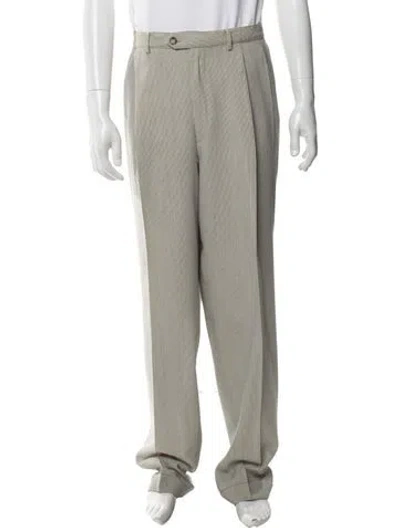 Pre-owned Luciano Barbera Striped Dress Pants In Neutral