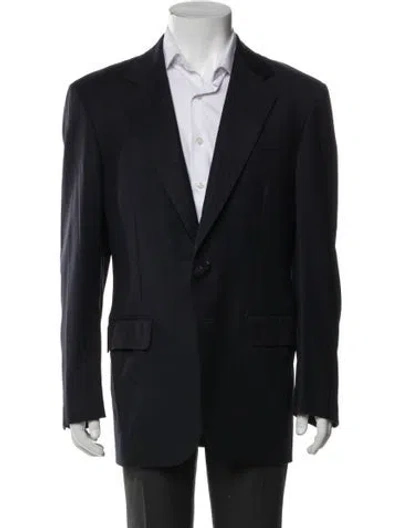 Pre-owned Luciano Barbera Virgin Wool Overcoat In Gray