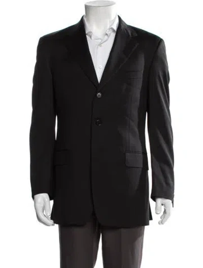 Pre-owned Luciano Barbera Wool Blazer In Black