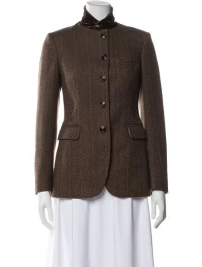 Pre-owned Luciano Barbera Wool Blazer In Brown