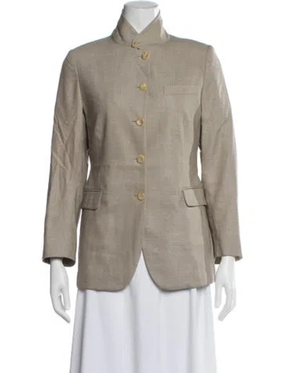 Pre-owned Luciano Barbera Wool Blazer In Neutrals