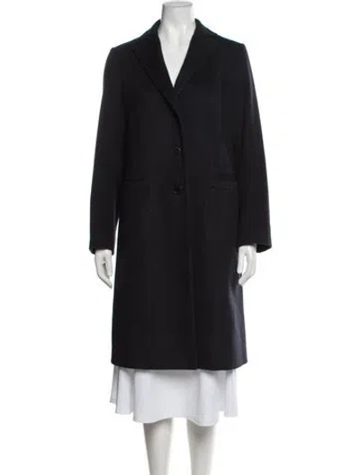 Pre-owned Luciano Barbera Wool Coat In Blue
