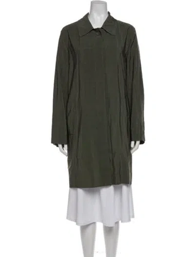 Pre-owned Luciano Barbera Wool Coat In Green