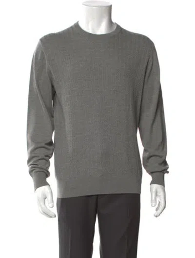 Pre-owned Luciano Barbera Wool Crew Neck Pullover In Gray