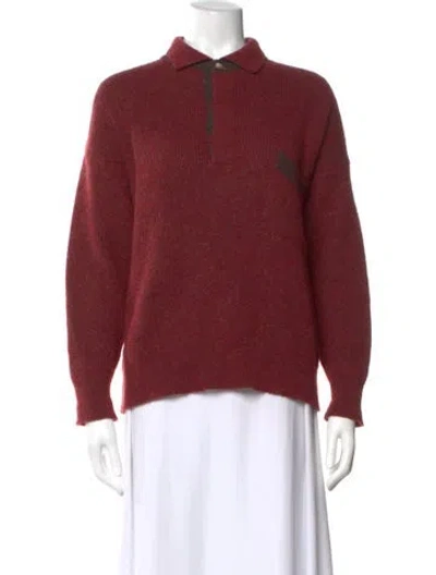 Pre-owned Luciano Barbera Wool Crew Neck Sweater In Red