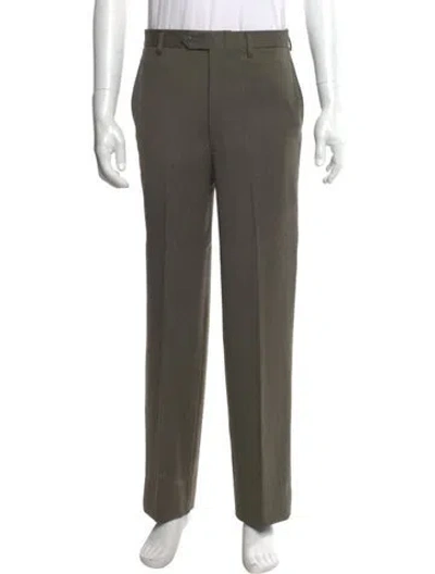 Pre-owned Luciano Barbera Wool Dress Pants In Green