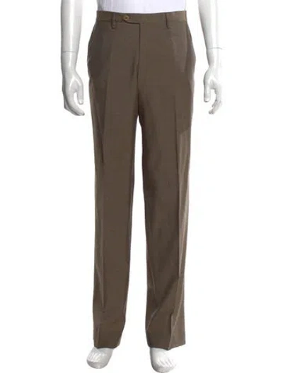 Pre-owned Luciano Barbera Wool Dress Pants In Neutrals