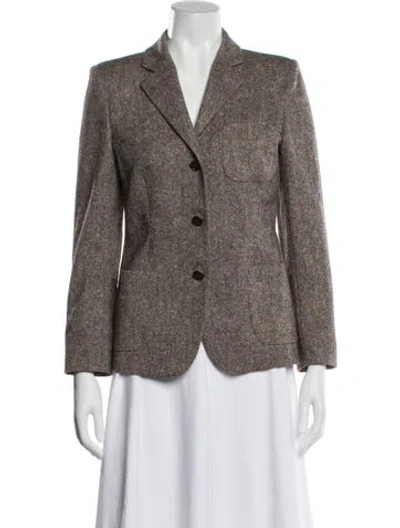 Pre-owned Luciano Barbera Wool Printed Blazer In Multi